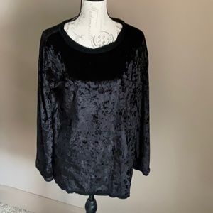 Black velour tunic